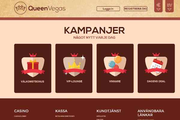 Queen Vegas Kampanjer